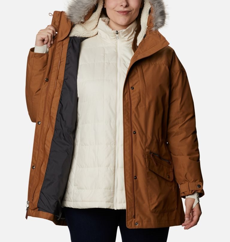 Women's Columbia Carson Pass Interchange Jackets Brown | Plus Size CA-R14L5